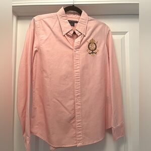 Ralph Lauren Size 12 Pink Button Down